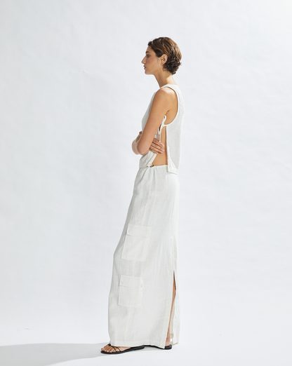 Evie Maxi Skirt Off White