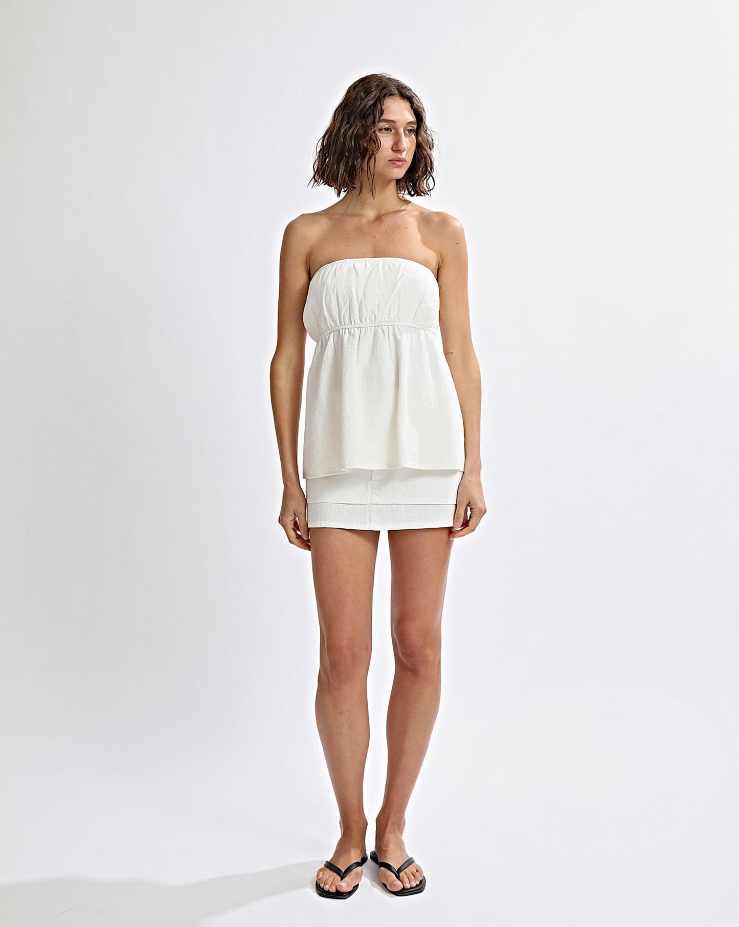 Evie Strapless Top Off White