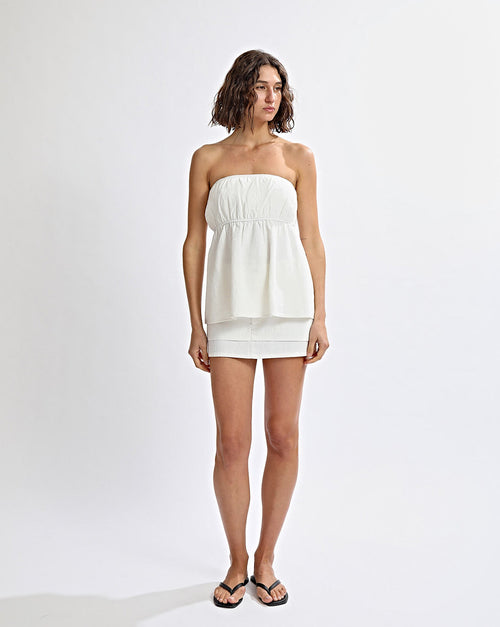 Evie Strapless Top Off White