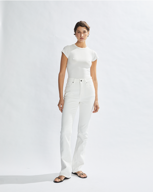 Bodie Jeans White Cropped