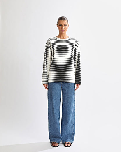 Paris Long Sleeve Top Stripe