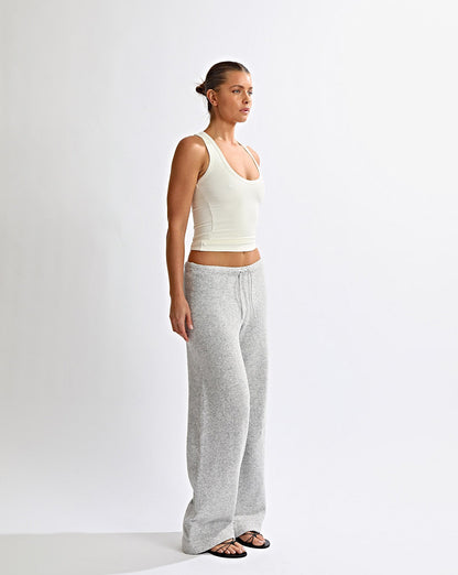 Leo Knit Pants Grey Marl Regular/Tall