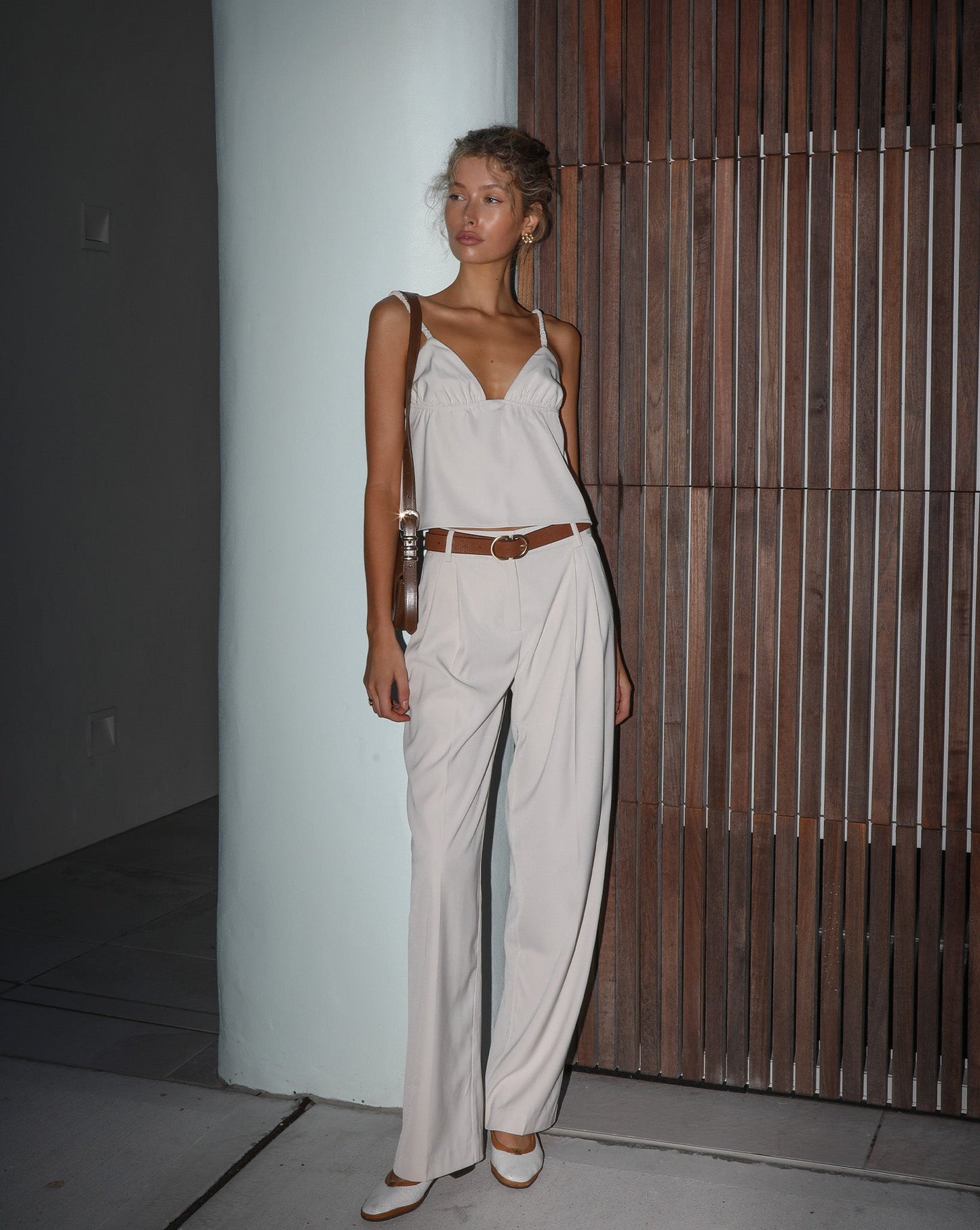 Naomi Trousers Almond Cropped