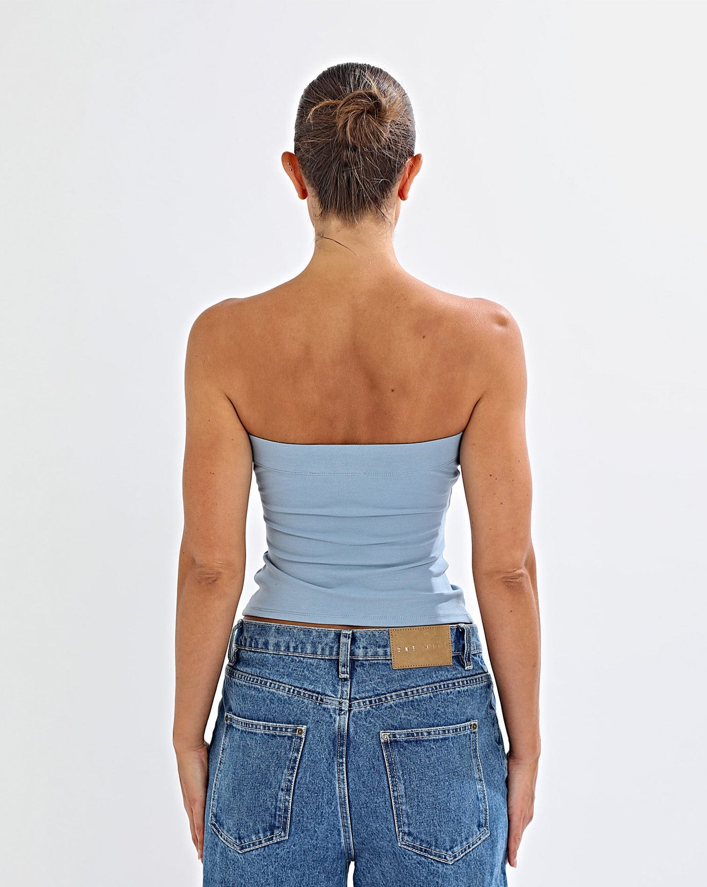 Bella Strapless Top Blue