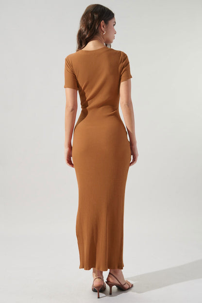 Delaney Ribbed Knit Maxi Dress