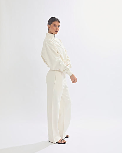 Alfie Zip Jumper Cream