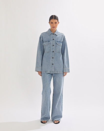 Harley Denim Shirt Mid Blue