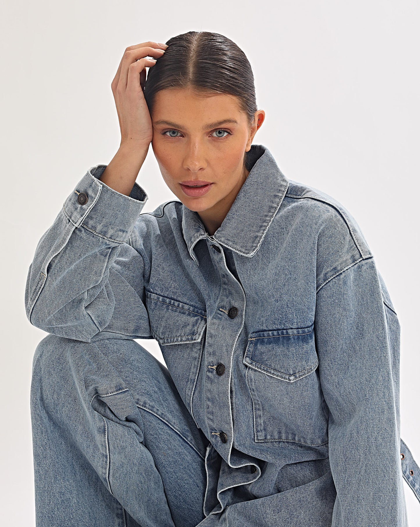Harley Denim Shirt Mid Blue