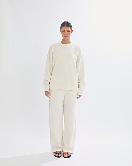 Alfie Crew Neck Cream