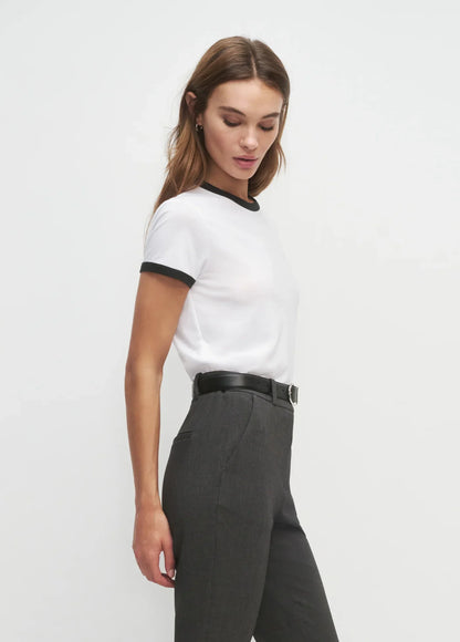 Favorite Daughter The Cropped Ringer Tee