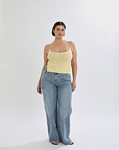 Lumi Knit Top Pale Yellow
