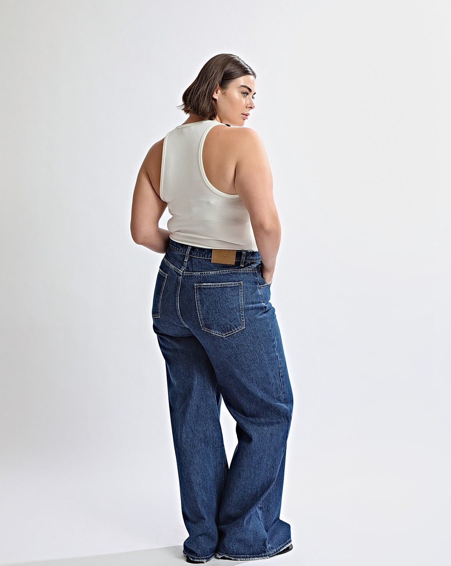 Harley High Rise Jeans Vintage Blue Cropped