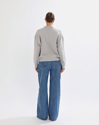 Henri Knit Jersey Light Grey