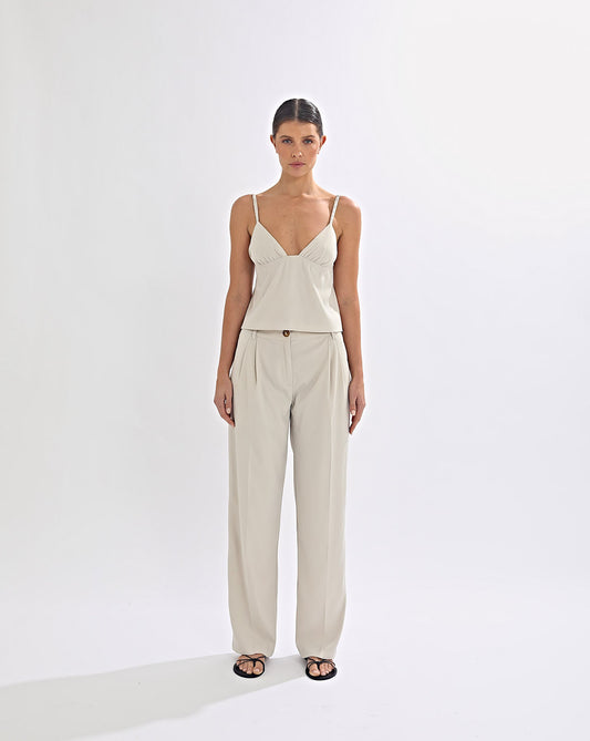 Naomi Trousers Almond Cropped