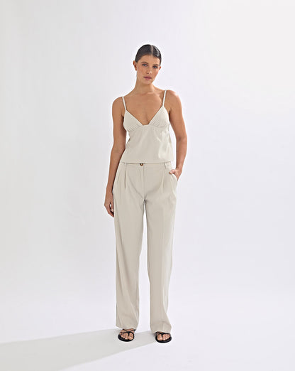 Naomi Trousers Almond Cropped