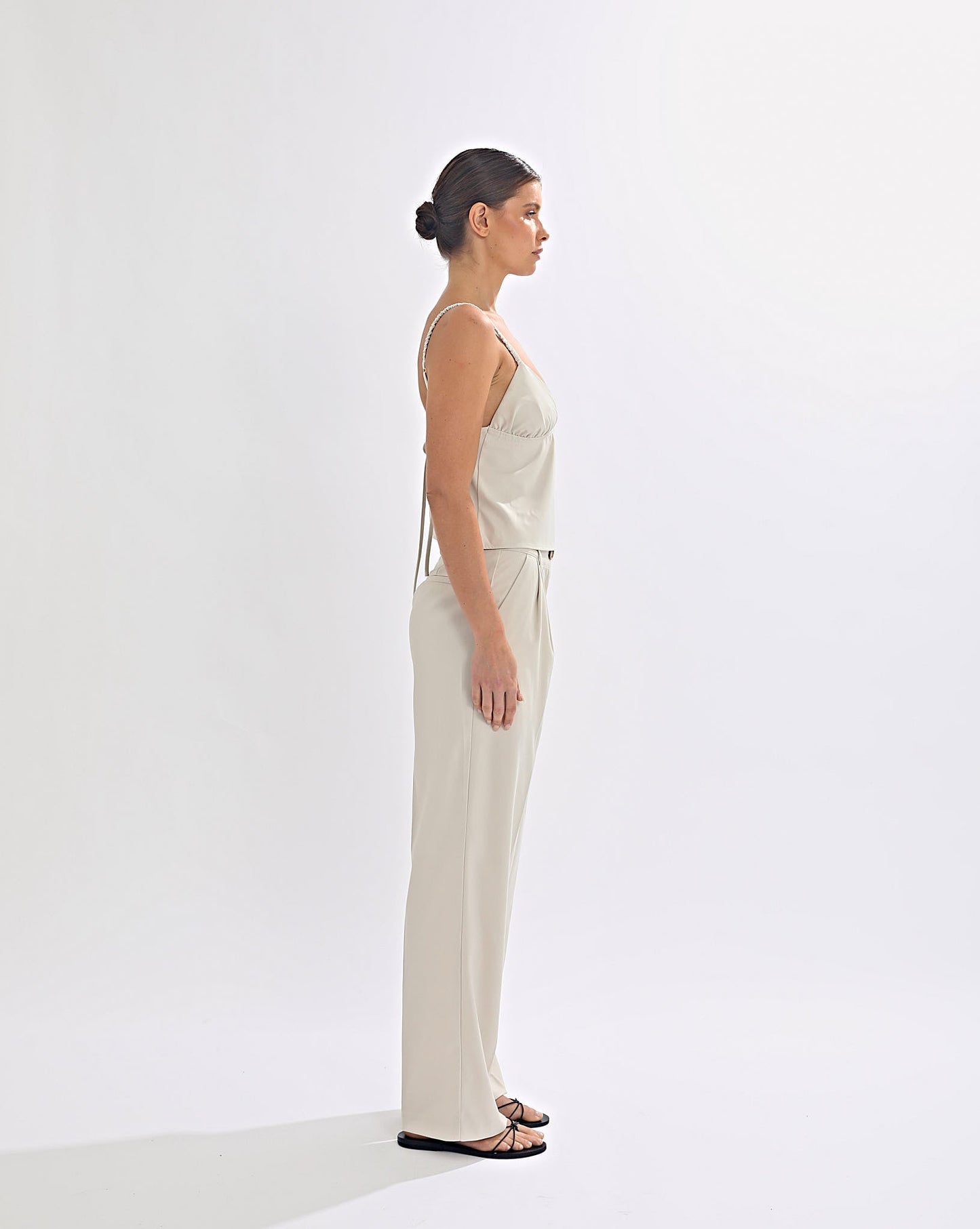 Naomi Trousers Almond Cropped
