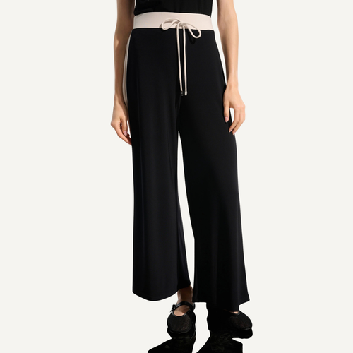 Joseph Ribkoff Silky Knit Color Block Wide Leg Pull-On Pants
