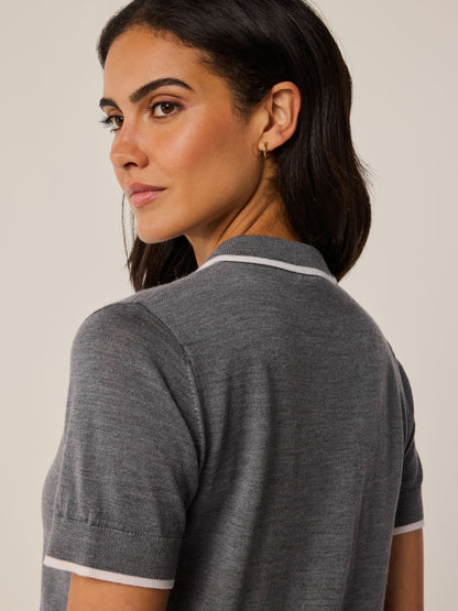 Leith Merino Script Short Sleeve Sweater