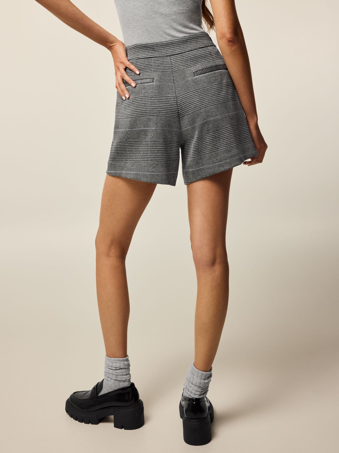 Glen Plaid Trouser Short