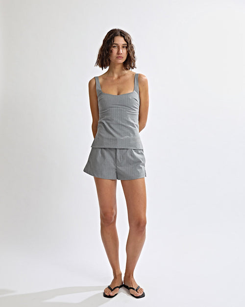 Luca Shorts Grey Stripe