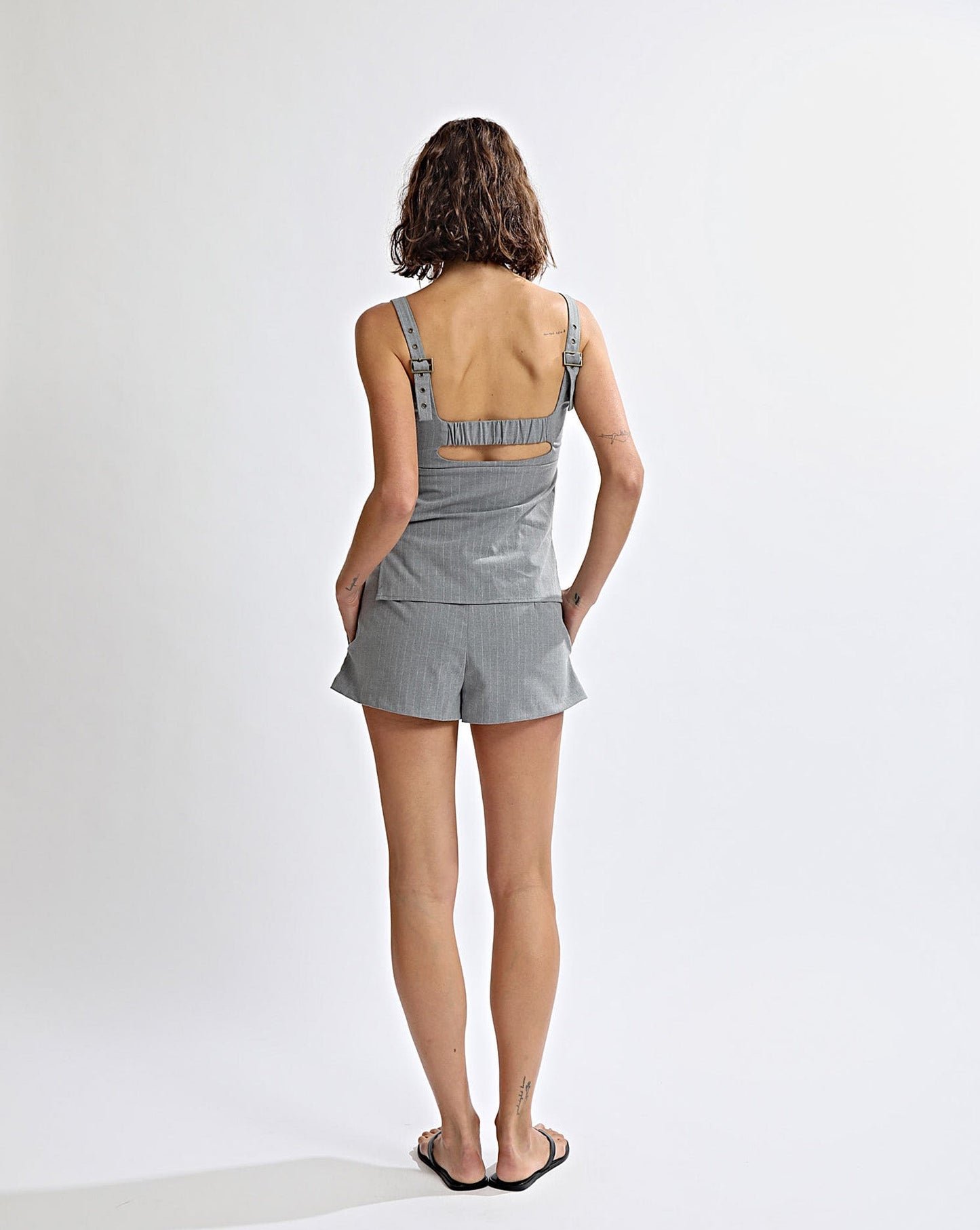 Luca Shorts Grey Stripe