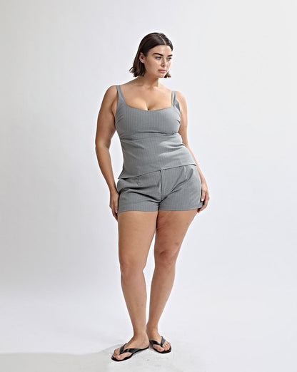 Luca Shorts Grey Stripe