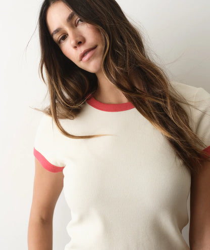 Marine Layer Lexi Rib Ringer Tee