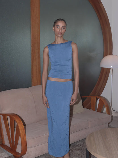 Mia Skirt Marine Blue