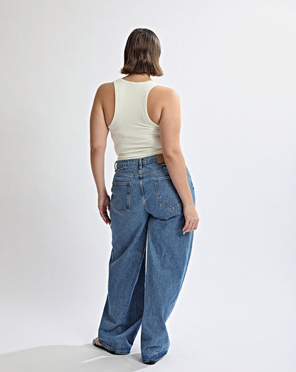 Noah Jeans Indigo Cropped
