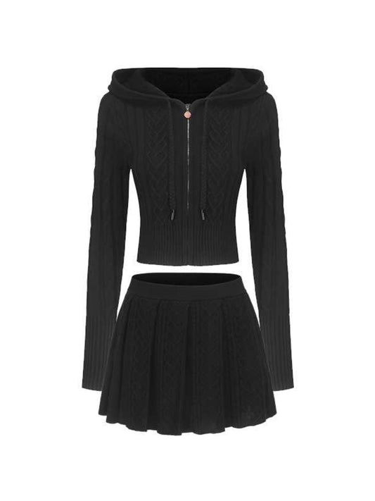 Jailina Knit Set (Black) (Final Sale)
