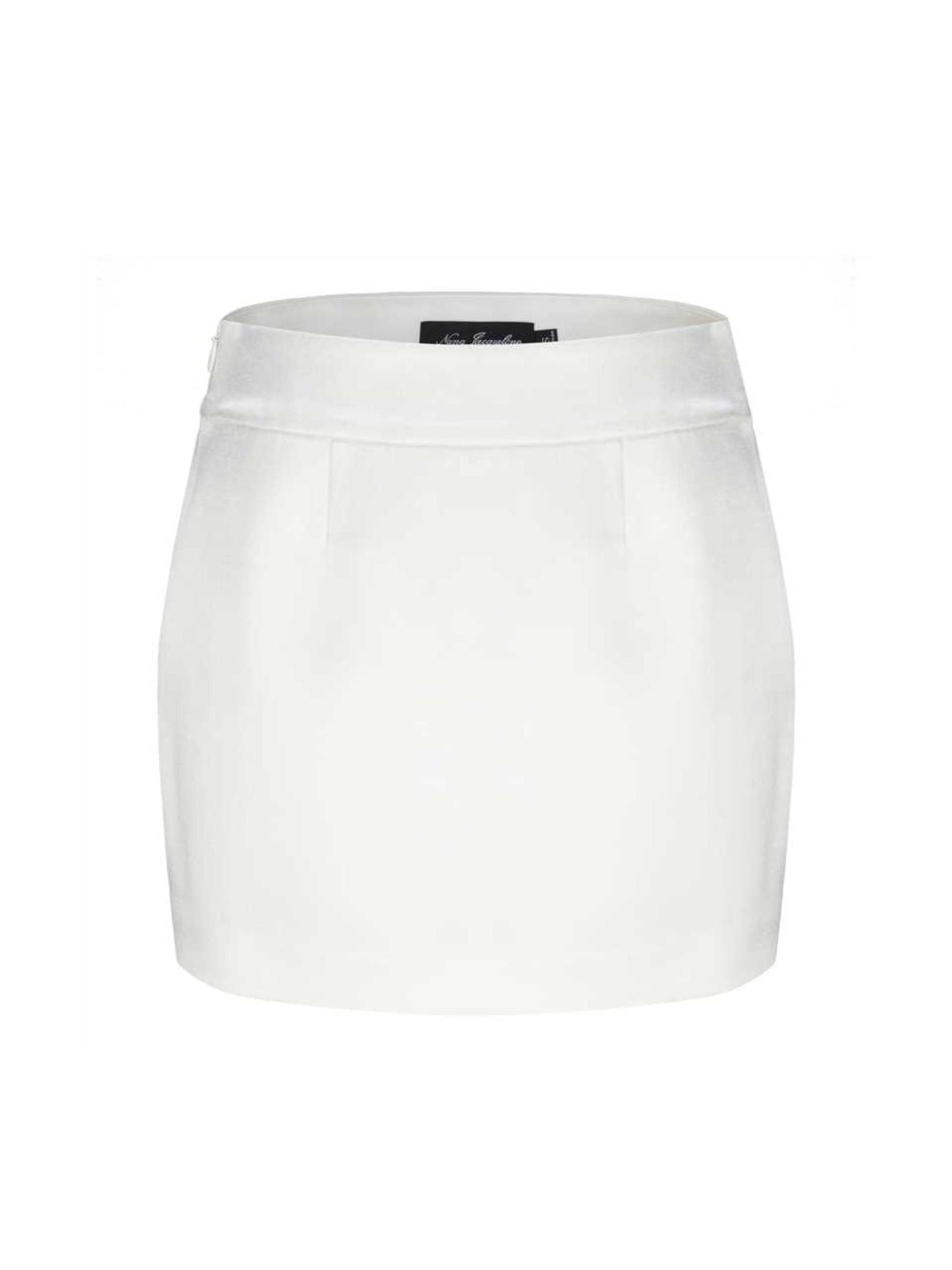Emilia Satin Skirt (White) (Final Sale)