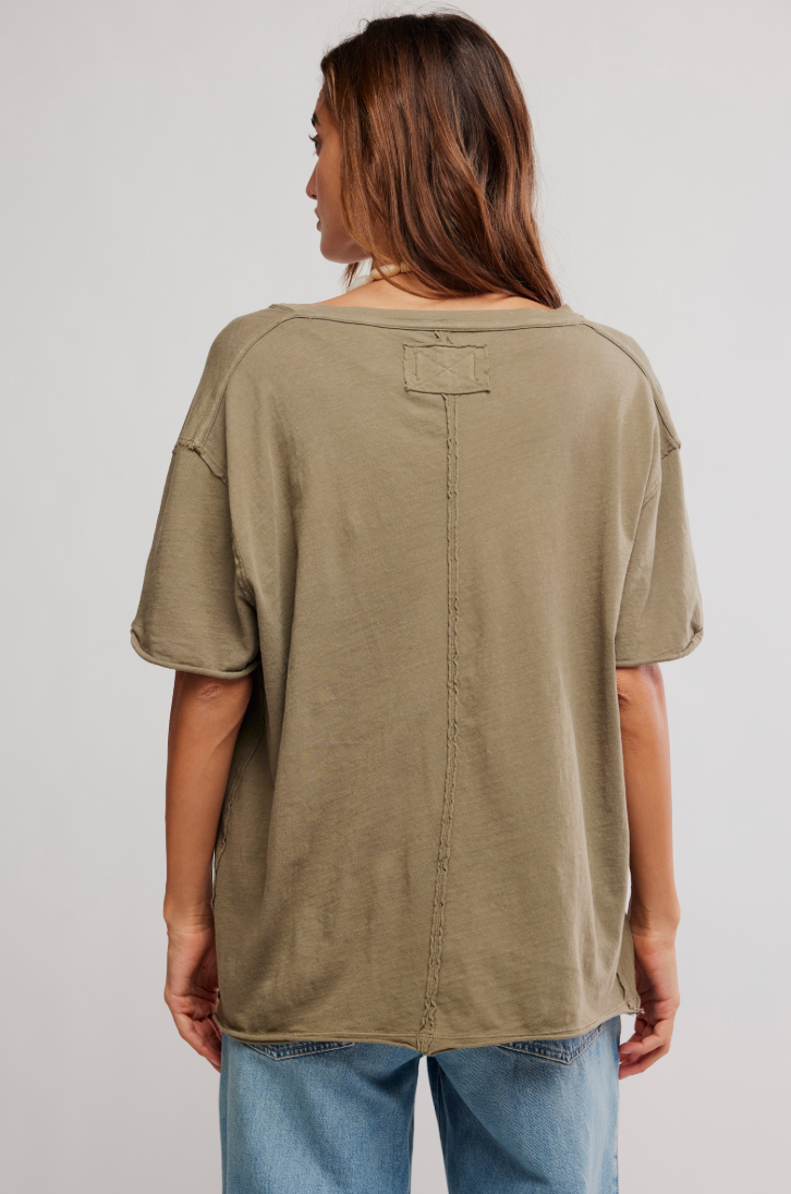 Free People Nina V-Neck Tee