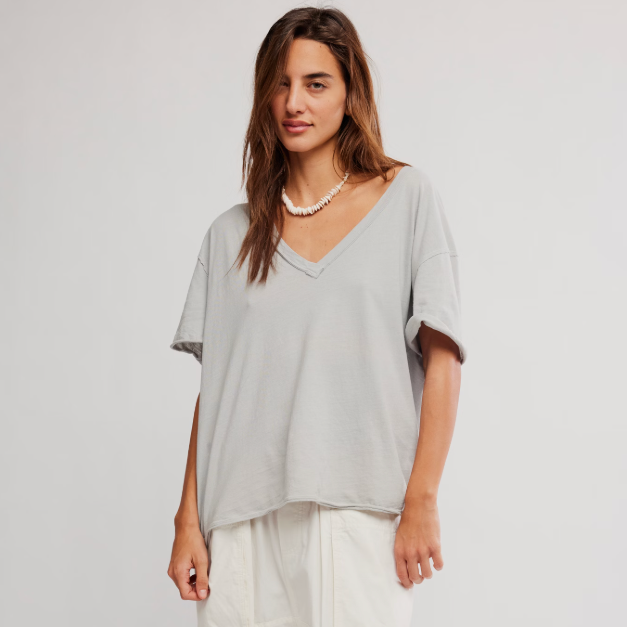 Free People Nina V-Neck Tee