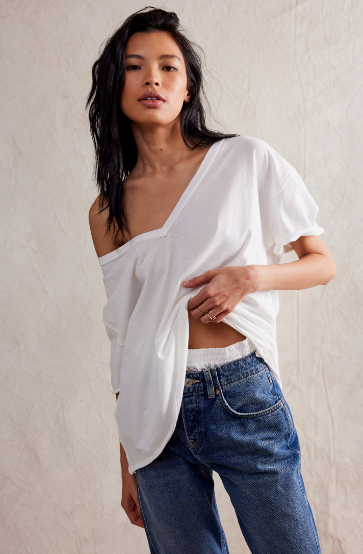 Free People Nina V-Neck Tee
