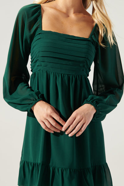 Dalkos Ruched Babydoll Mini Dress