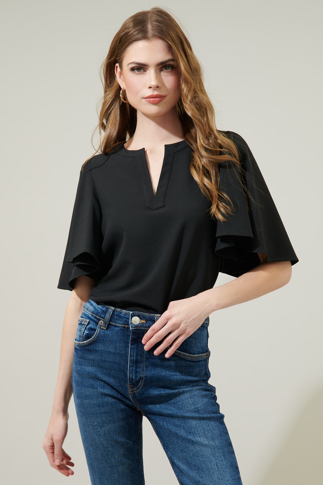 Easton Split Neck Blouse