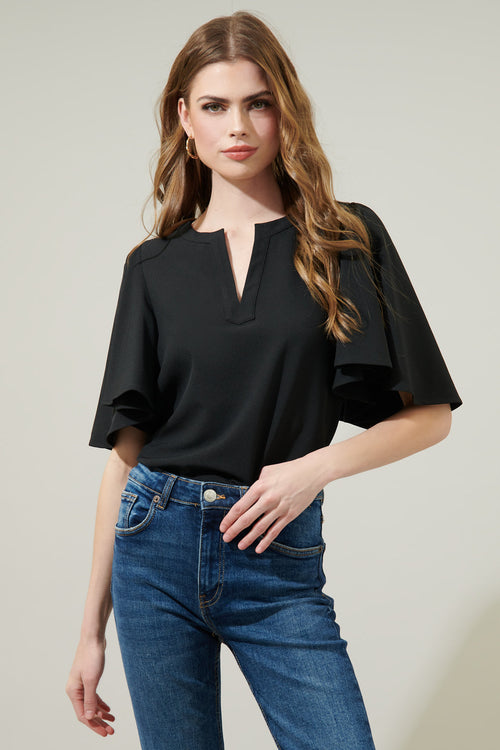 Easton Split Neck Blouse