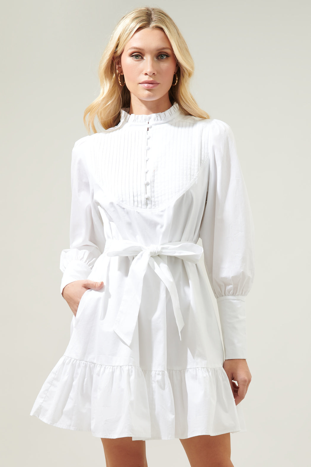 Beacher Pintuck Shift Dress
