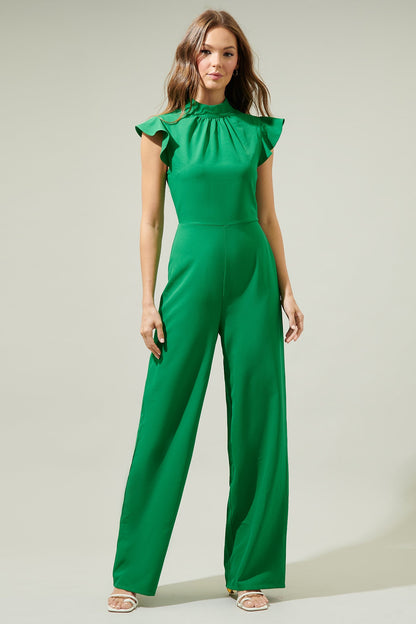 Arabella Mock Neck Wide Leg Jumpsuit