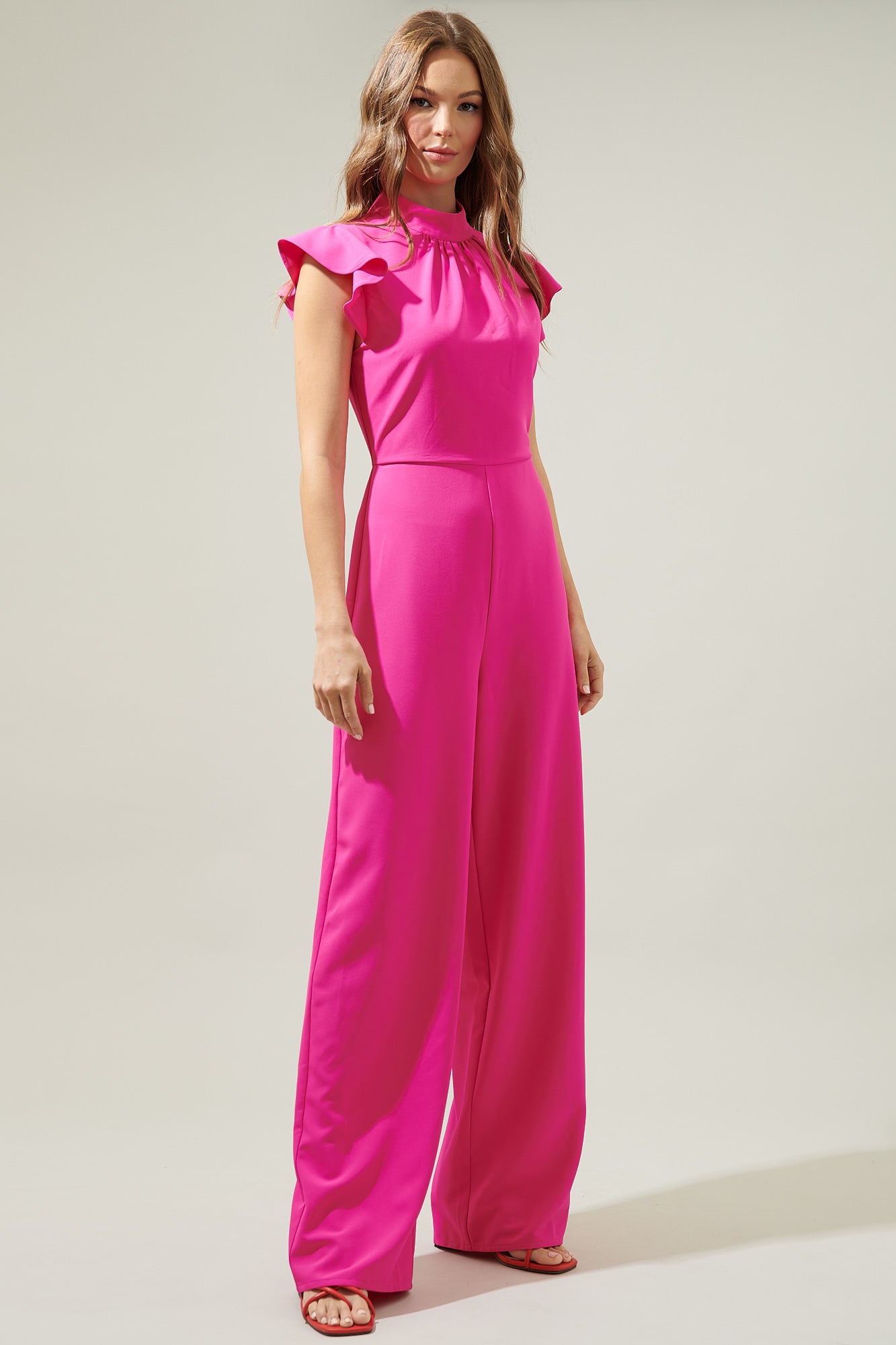 Arabella Mock Neck Wide Leg Jumpsuit