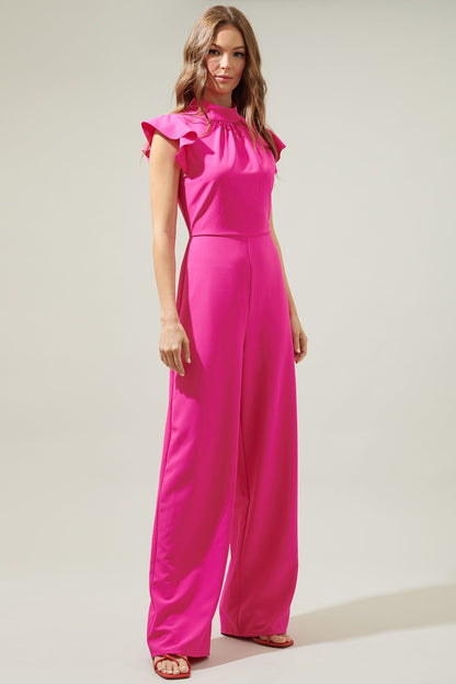 Arabella Mock Neck Wide Leg Jumpsuit