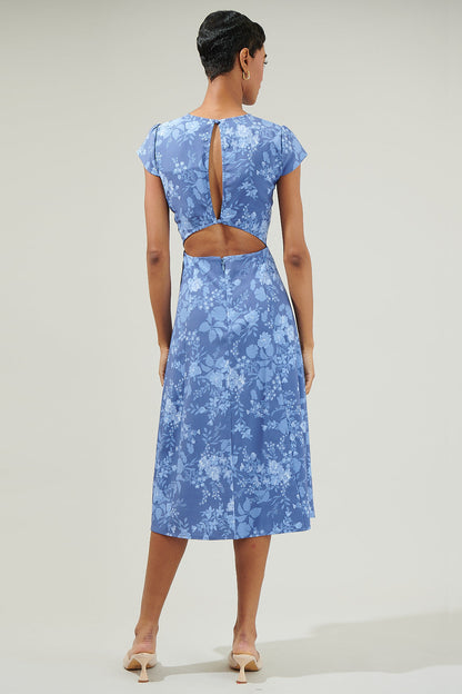 Borage Floral Everbloom Cutout Midi Dress