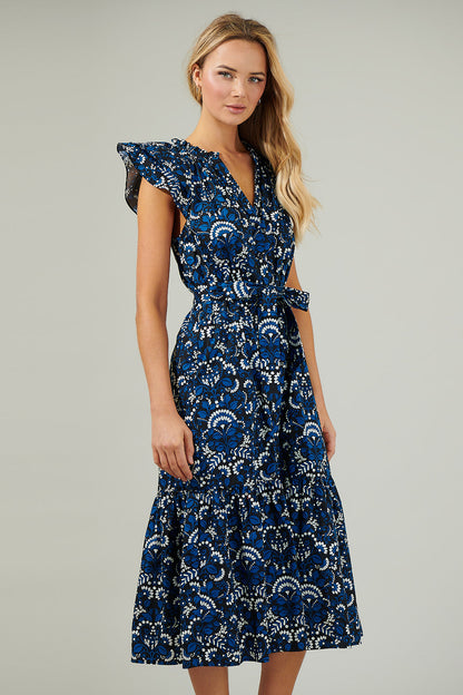 Etta Floral Charlotte Button Midi Dress