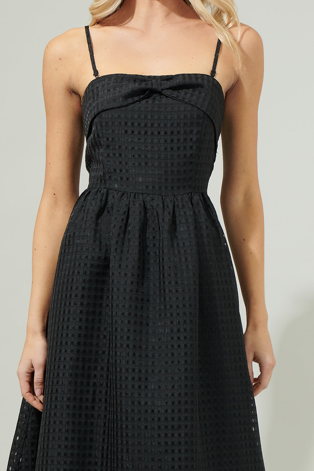 Cary Chest Bow Midi Dress