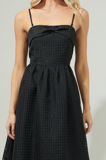 Cary Chest Bow Midi Dress