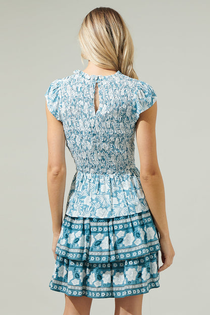 Catalina Floral Smocked Mini Dress