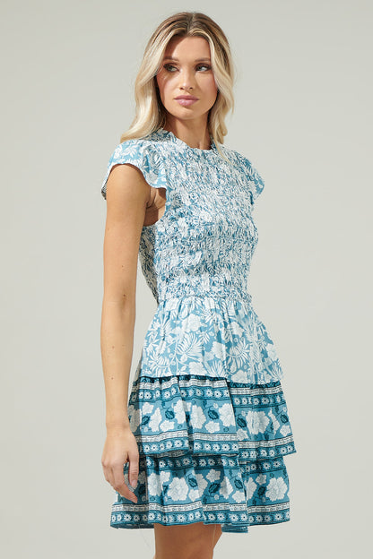 Catalina Floral Smocked Mini Dress