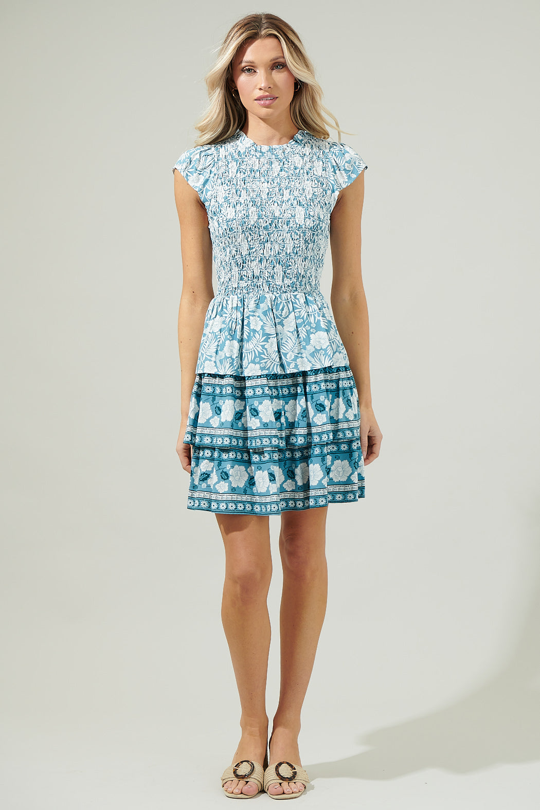 Catalina Floral Smocked Mini Dress