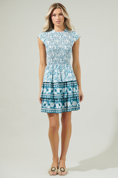 Catalina Floral Smocked Mini Dress