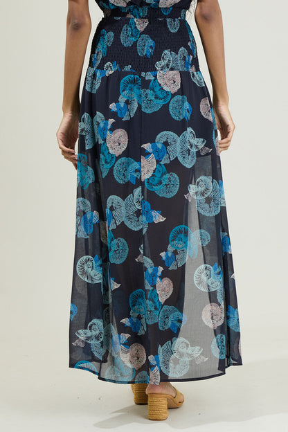 Estelle Shell Smocked Maxi Skirt